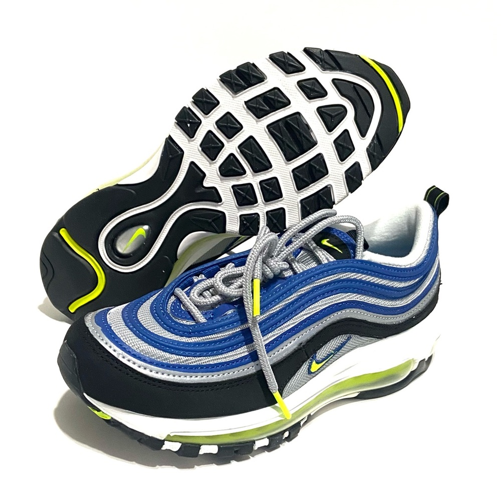 Nike Air Max 97 OG Blue Volt Silver Running Shoe 3M Reflective Womens 7